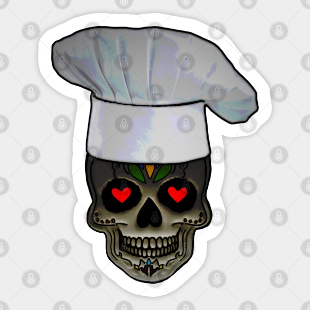 Love Skull Chef Sticker by SoLunAgua